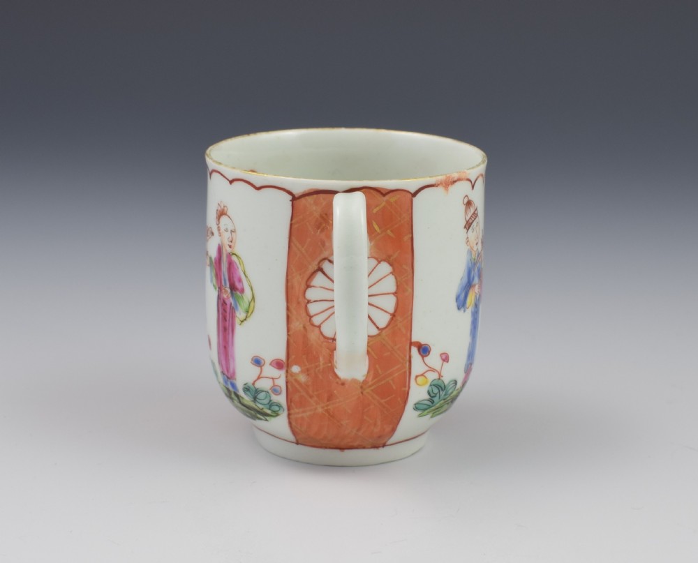 First Period Worcester Japanese Style Panelled Coffee Cup c.1770 View VII