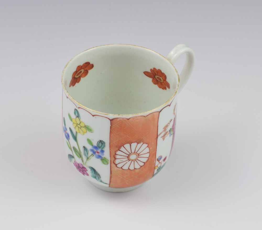 First Period Worcester Japanese Style Panelled Coffee Cup c.1770 View X