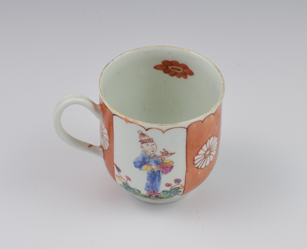 First Period Worcester Japanese Style Panelled Coffee Cup c.1770 View XI