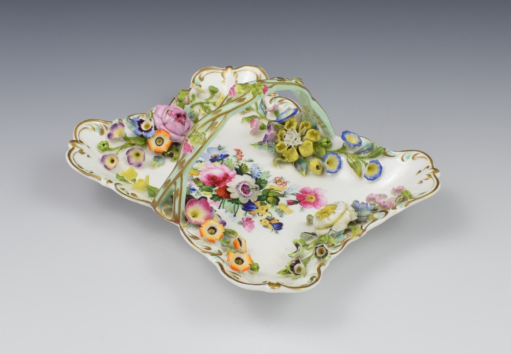 Minton Flower Encrusted Clarence Basket - Godden Collection