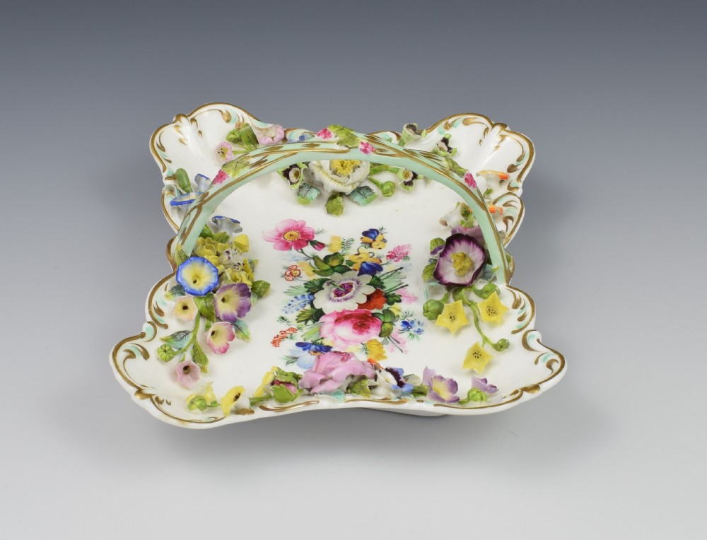 Minton Flower Encrusted Clarence Basket - Godden Collection View IV