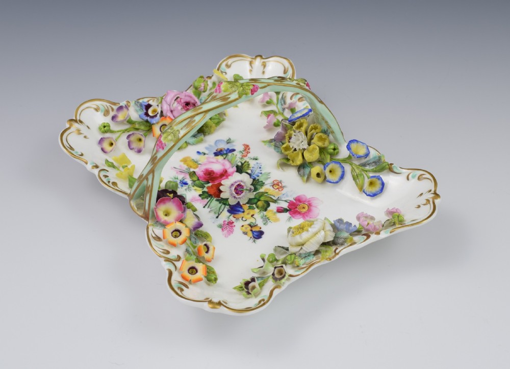Minton Flower Encrusted Clarence Basket - Godden Collection View VII