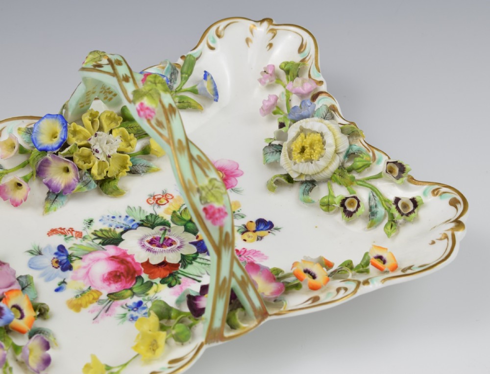 Minton Flower Encrusted Clarence Basket - Godden Collection View IX