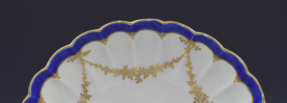 First Period Worcester Porcelain Fancy Bird Pattern Lobed Dish c.1775 View III