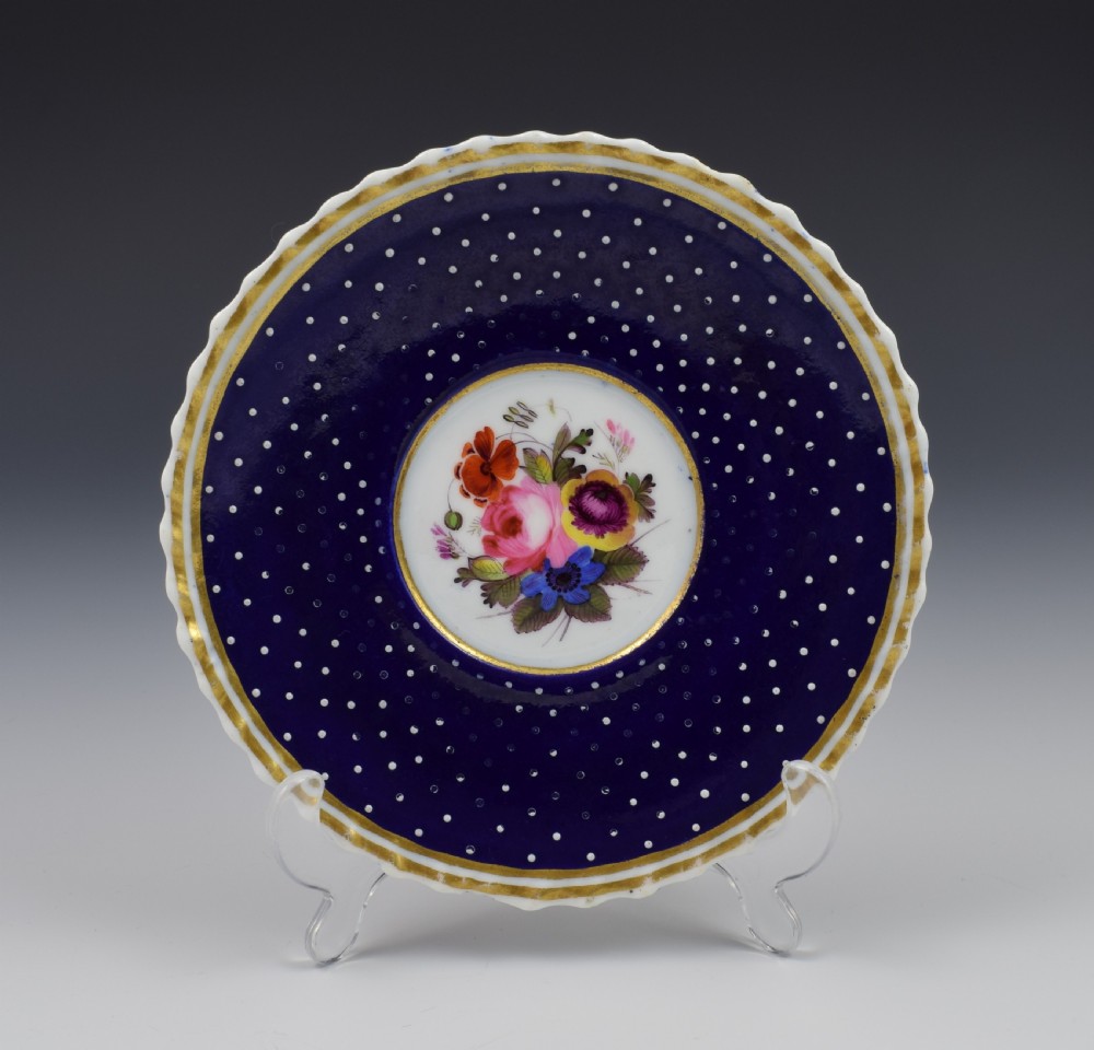 Regency Chamberlain Porcelain Coffee Cup & Saucer c.1820 Worcester View V