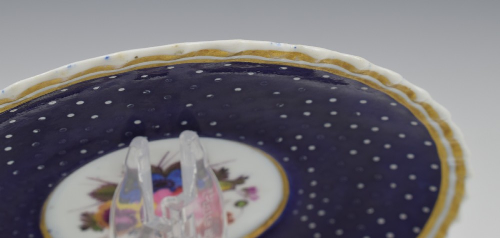 Regency Chamberlain Porcelain Coffee Cup & Saucer c.1820 Worcester View XIV