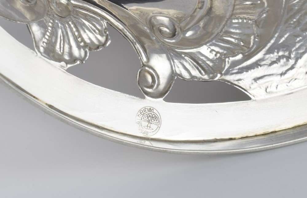 Edwardian Large Irish Silver Dish Potato Ring Hopkins & Hopkins View XV