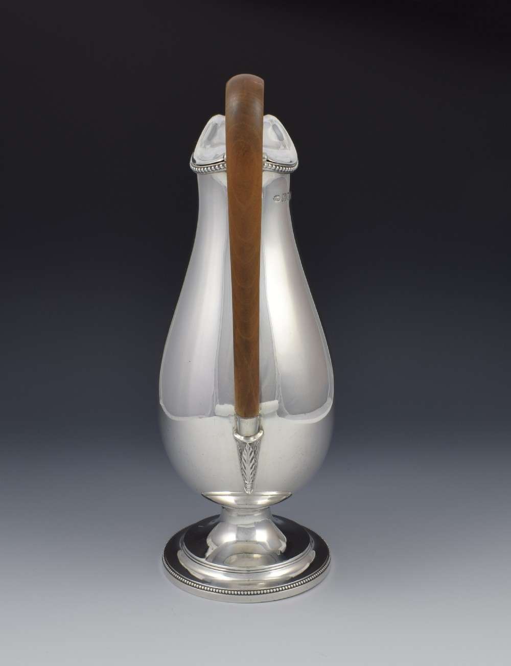 Edwardian Georgian Style Silver Baluster Wine Ewer Claret Jug View III