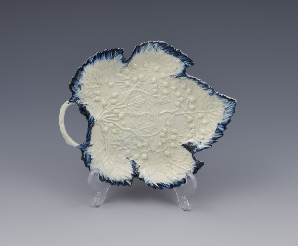 Fine Georgian Pearlware Leaf Shape Leeds Style Pickle Dish C.1790