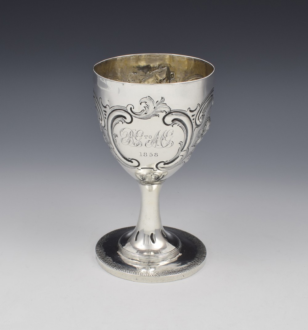 George III Silver Wine Goblet Drinking Cup Georgian