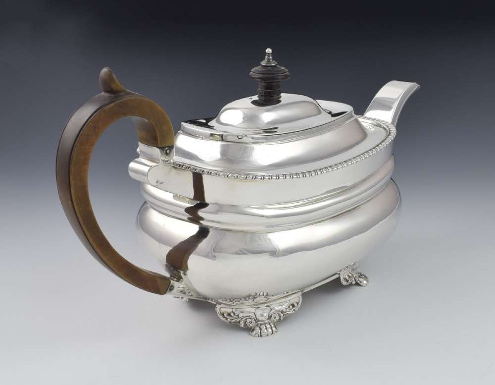 George III Silver Teapot Robert Hennell I London 1794  View VI