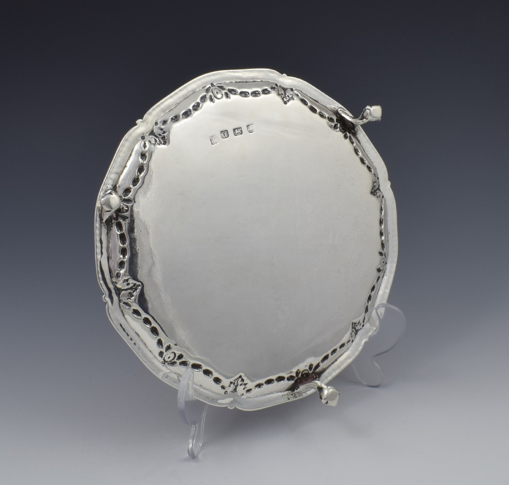 Georgian Silver Salver Waiter Makepeace & Carter 1776 View IX