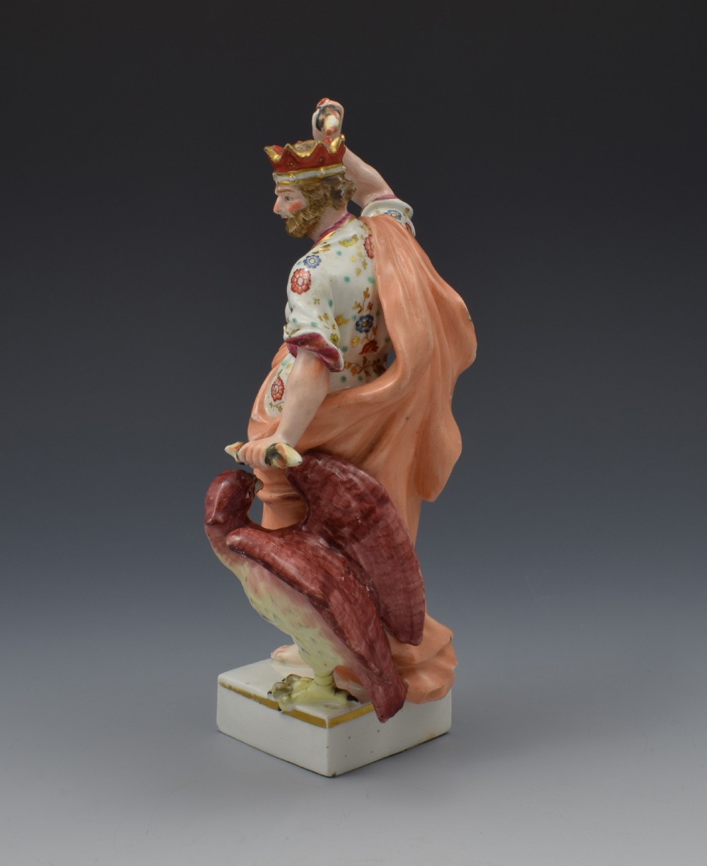 18th Century Derby Porcelain Figure Jupiter With Eagle c.1775 View IV
