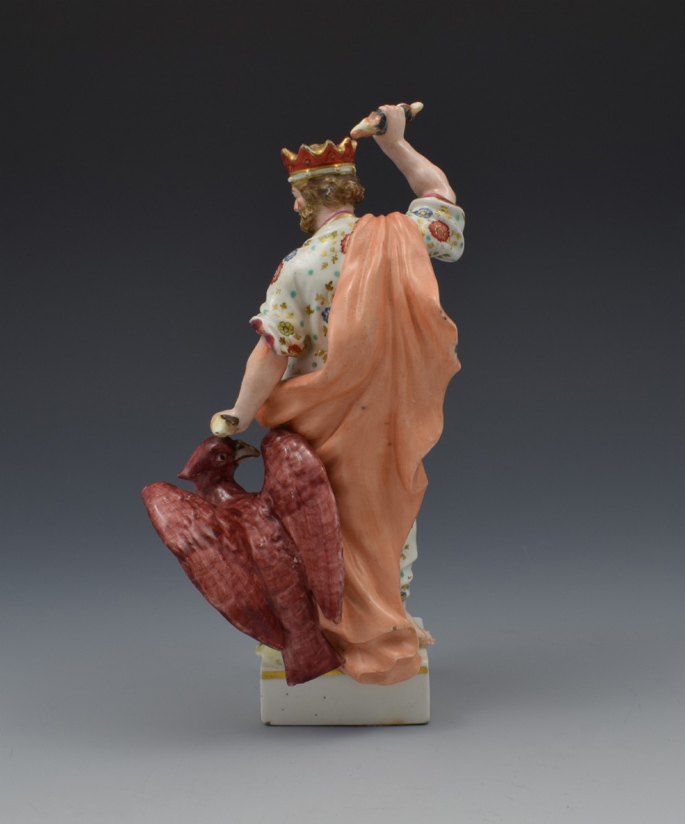 18th Century Derby Porcelain Figure Jupiter With Eagle c.1775 View V