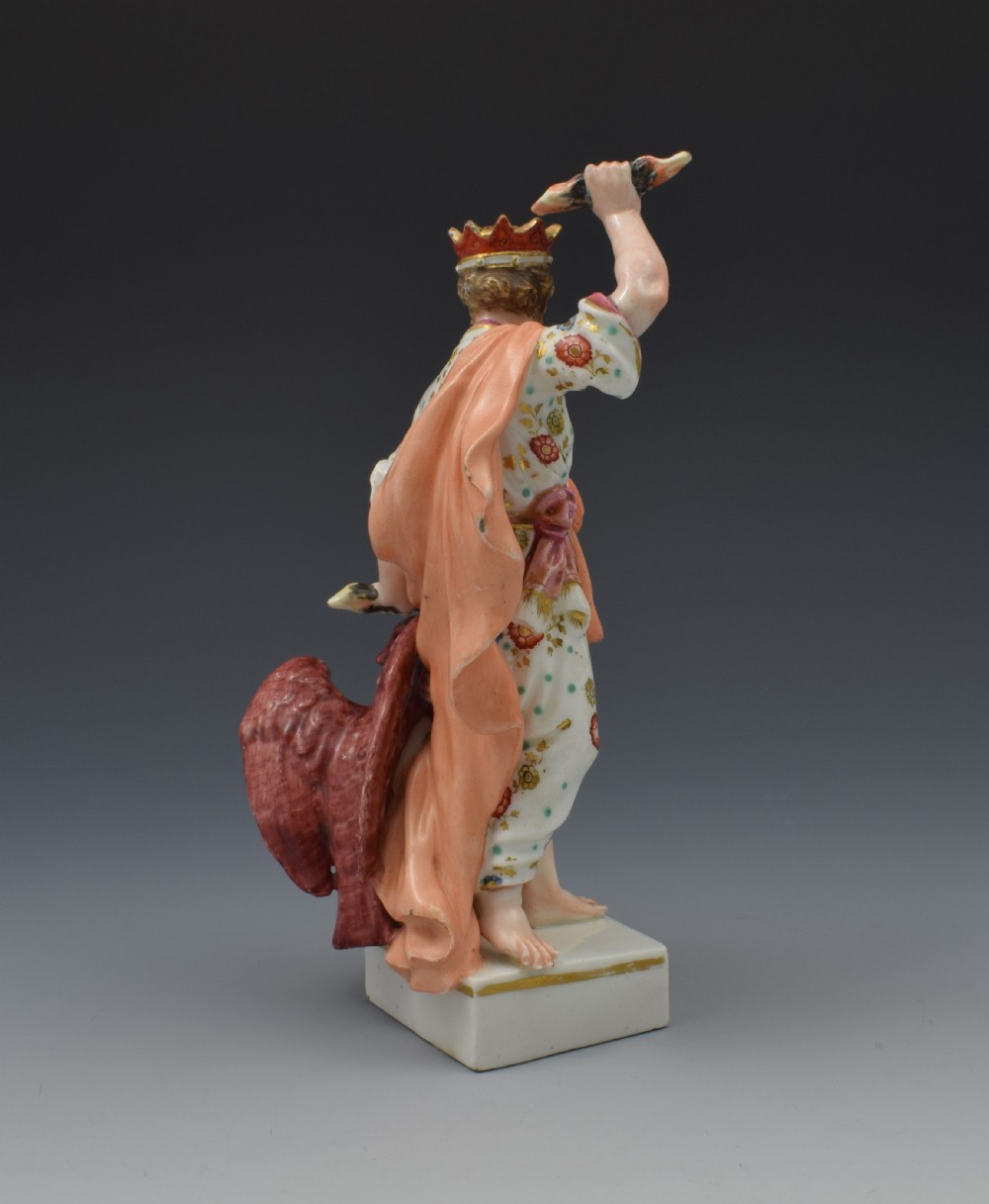 18th Century Derby Porcelain Figure Jupiter With Eagle c.1775 View VI