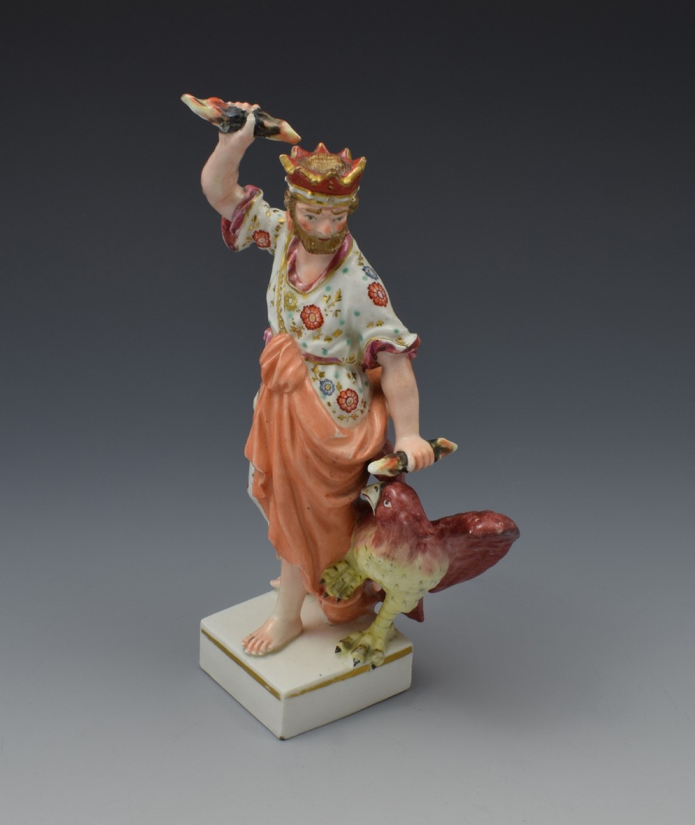 18th Century Derby Porcelain Figure Jupiter With Eagle c.1775 View X