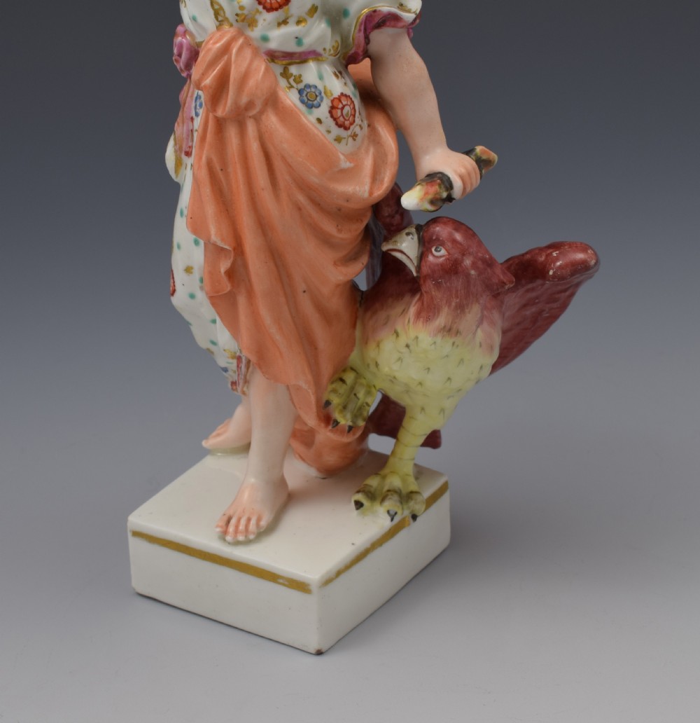 18th Century Derby Porcelain Figure Jupiter With Eagle c.1775 View XV