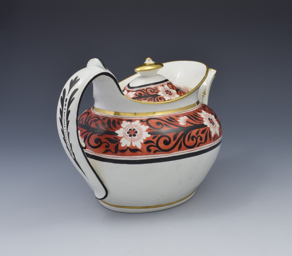 Regency Miles Mason Low Oval Porcelain Teapot & Stand, c.1810 View VI