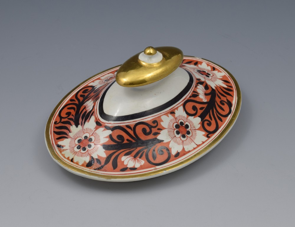 Regency Miles Mason Low Oval Porcelain Teapot & Stand, c.1810 View XVII