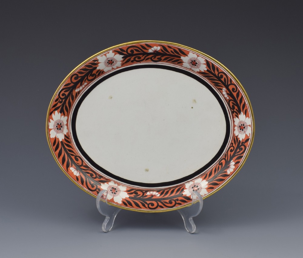 Regency Miles Mason Low Oval Porcelain Teapot & Stand, c.1810 View XIX
