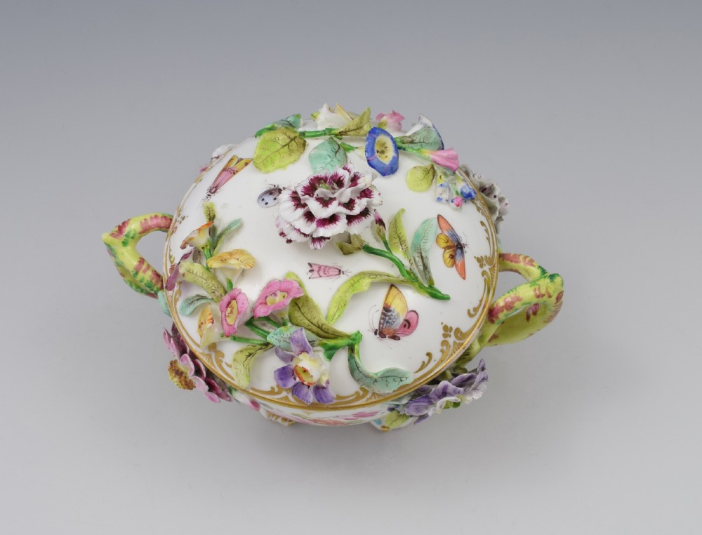 Coalport Coalbrookdale Style Flower Encrusted Cup & Cover  View XI