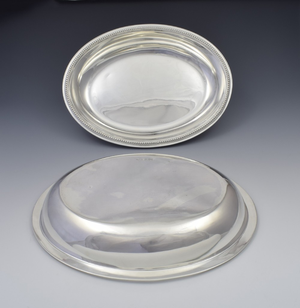 Edwardian Sterling Silver Oval Entree Dish, Hawksworth, Eyre & Co. View VIII