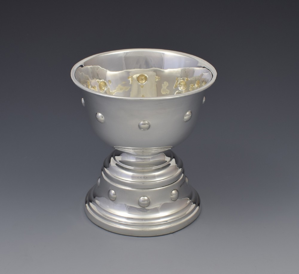 Edwardian Arts & Crafts Silver Pedestal Bowl & Stand View III