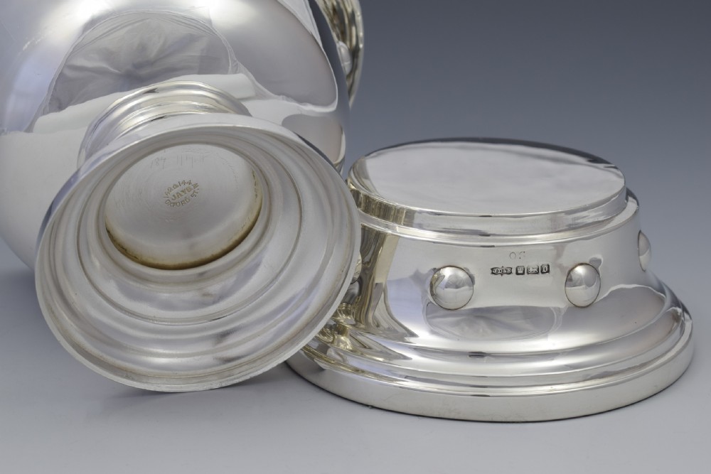Edwardian Arts & Crafts Silver Pedestal Bowl & Stand View IX