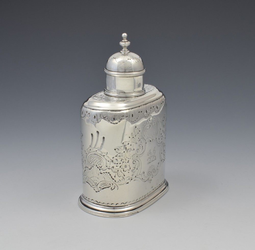 George I Silver Tea Caddy London c.1726 Richard Green View III