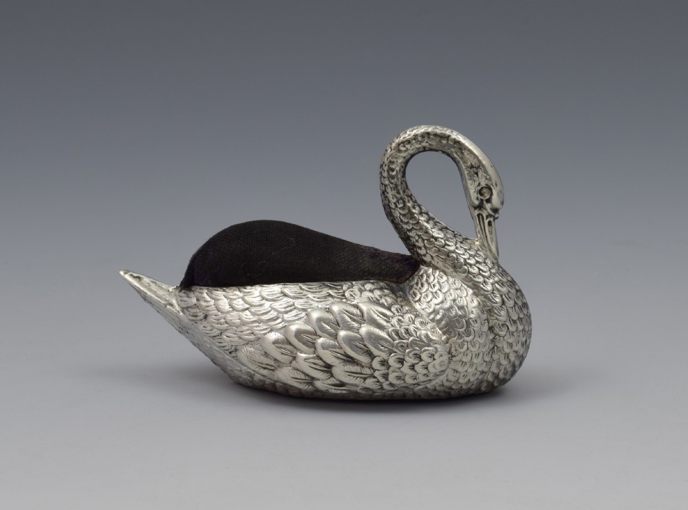Sterling Silver Novelty Swan Pin Cushion Adie & Lovekin