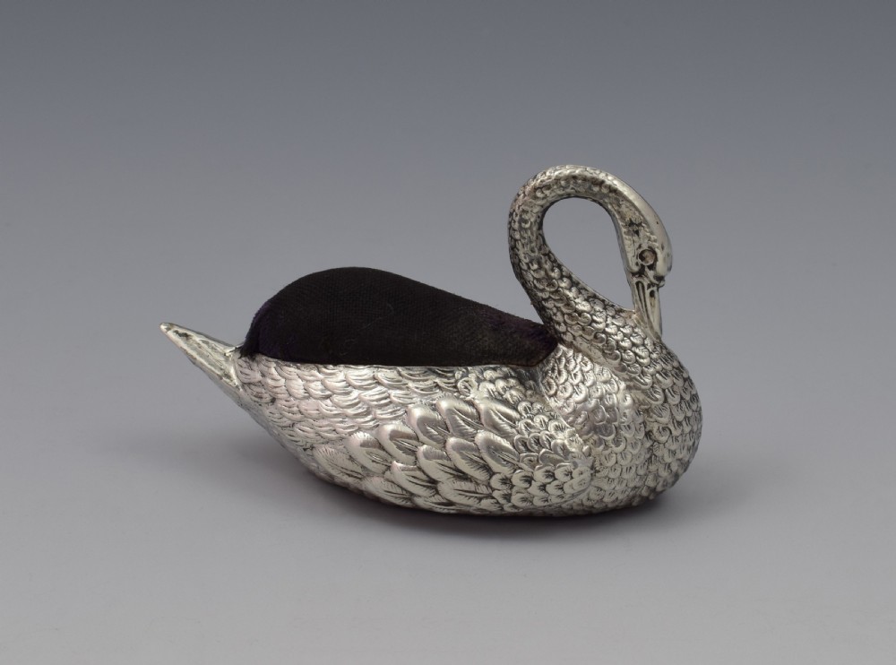 Sterling Silver Novelty Swan Pin Cushion Adie & Lovekin View II