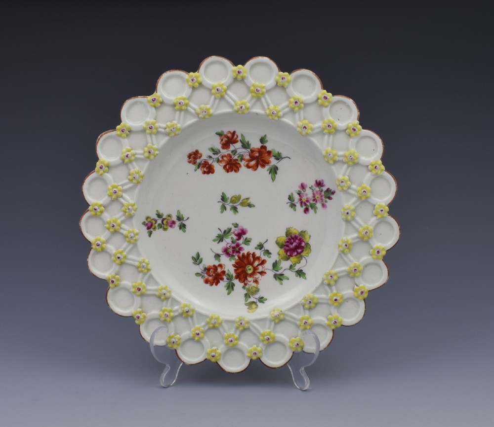 18th Century Derby Porcelain Spectacle Plate c.1760