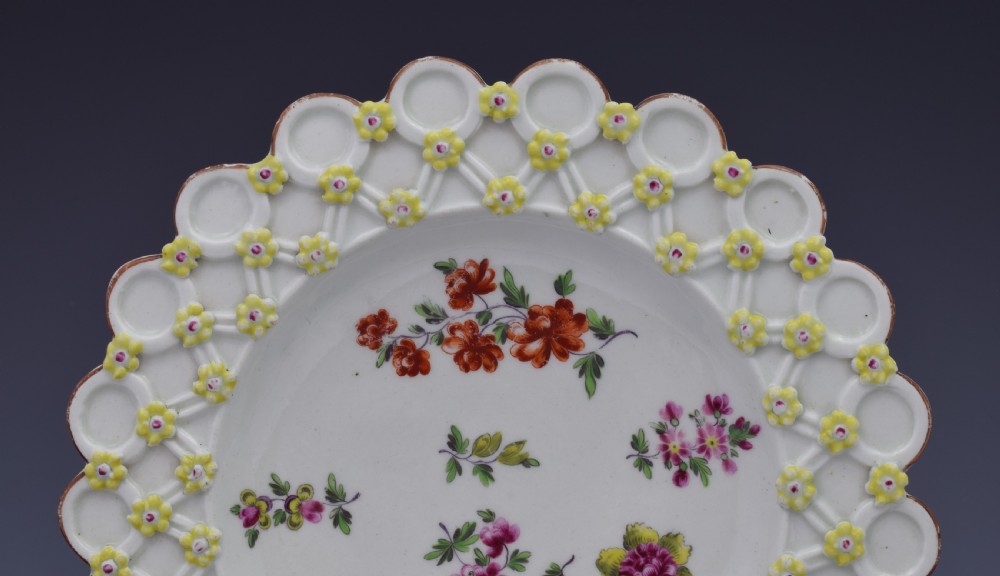 18th Century Derby Porcelain Spectacle Plate c.1760 View III