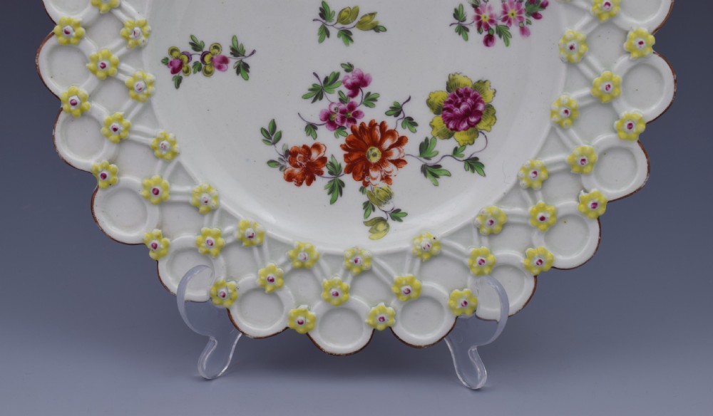 18th Century Derby Porcelain Spectacle Plate c.1760 View IV