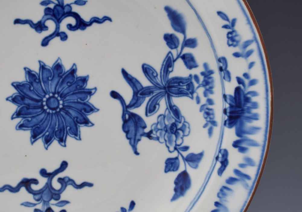 Rare Derby Porcelain Blue & White Chinese Style Soup Plate View III