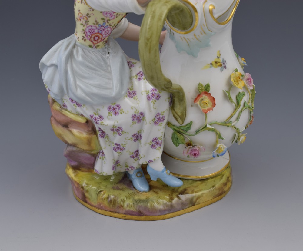 Pair Of 19thC Meissen Porcelain Figural Ewers View XI