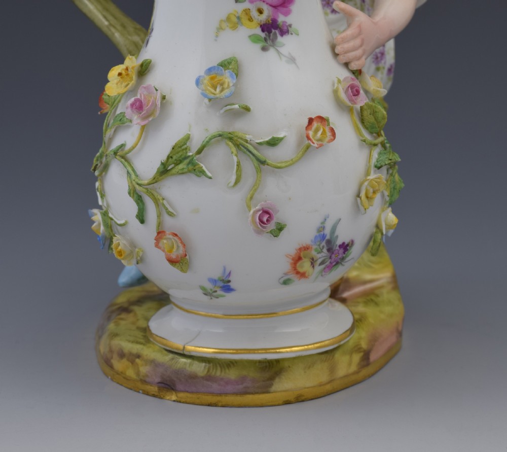 Pair Of 19thC Meissen Porcelain Figural Ewers View XII