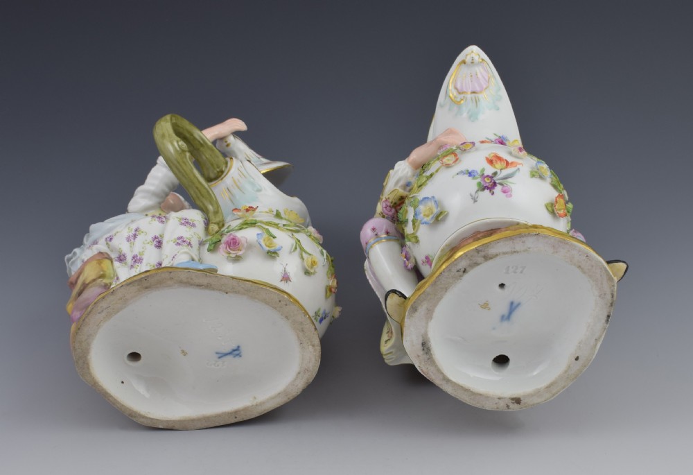 Pair Of 19thC Meissen Porcelain Figural Ewers View XVII