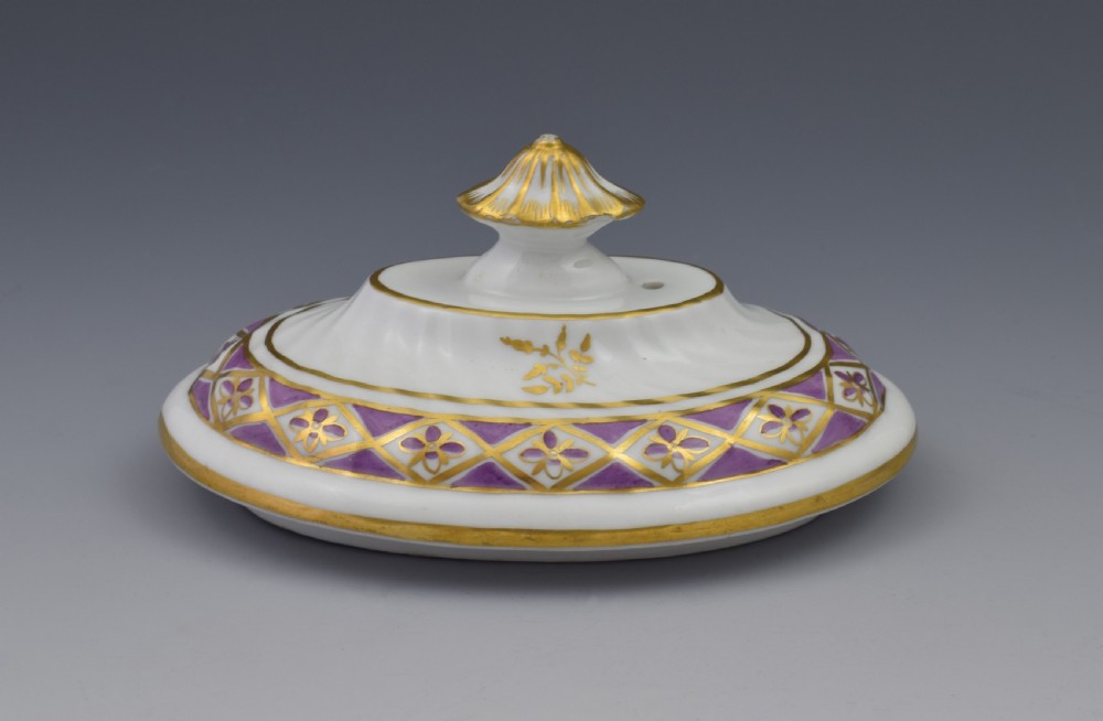 Pretty Georgian Coalport Shanked Teapot & Stand c.1800 View XVI