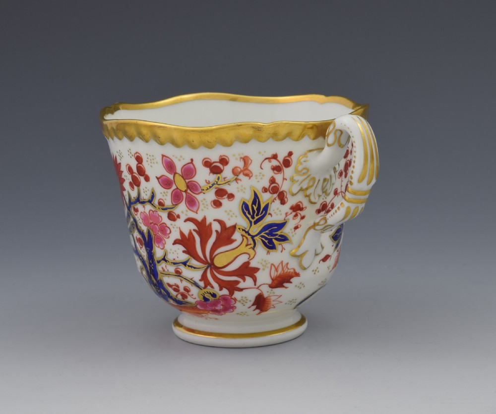 Worcester Flight Barr & Barr Gadrooned Coffee Cup & Saucer View X