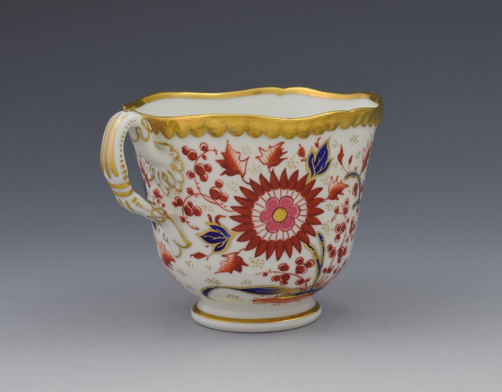 Worcester Flight Barr & Barr Gadrooned Coffee Cup & Saucer View XII