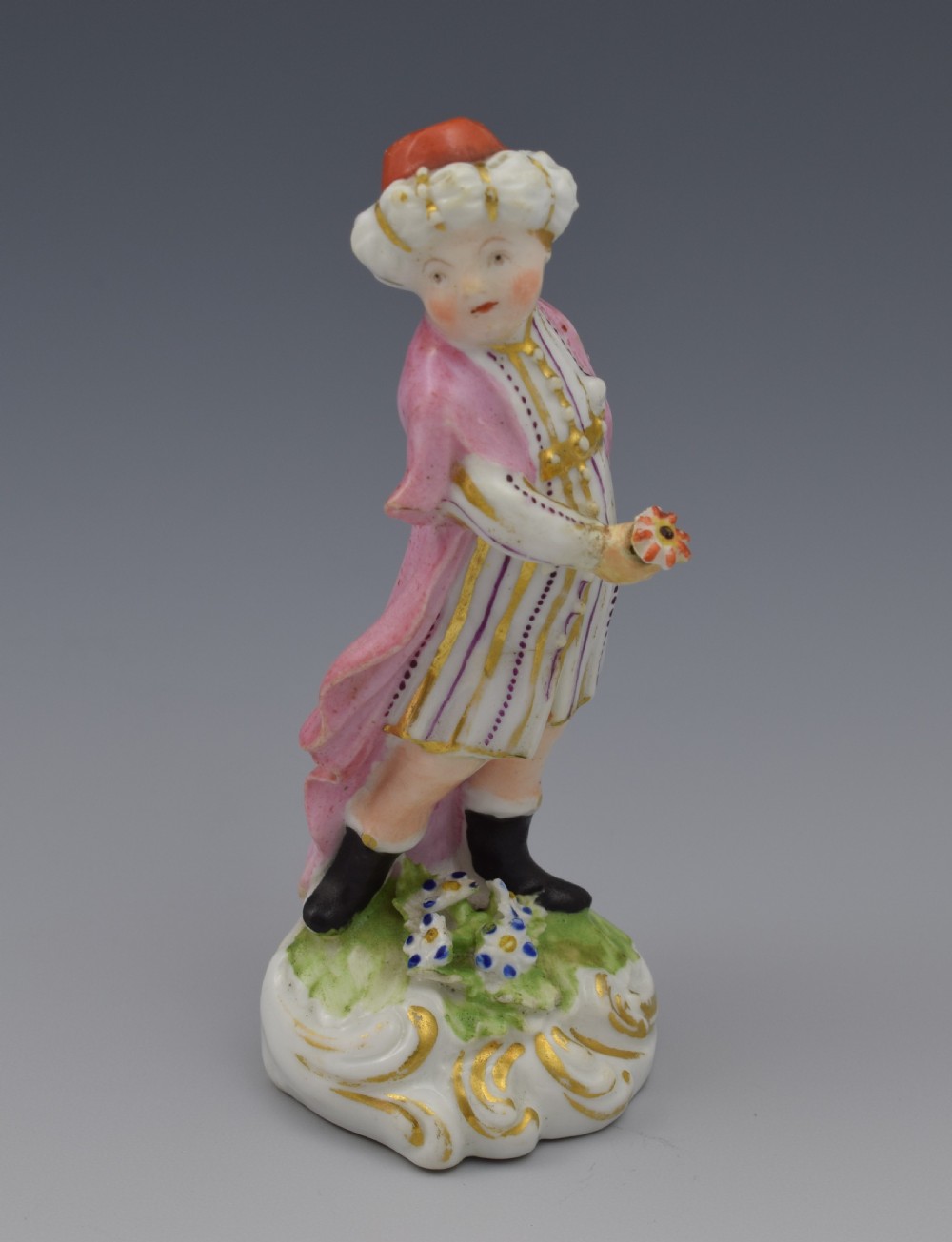 Pair 18th Century Derby Porcelain Figures Small Turks View VIII