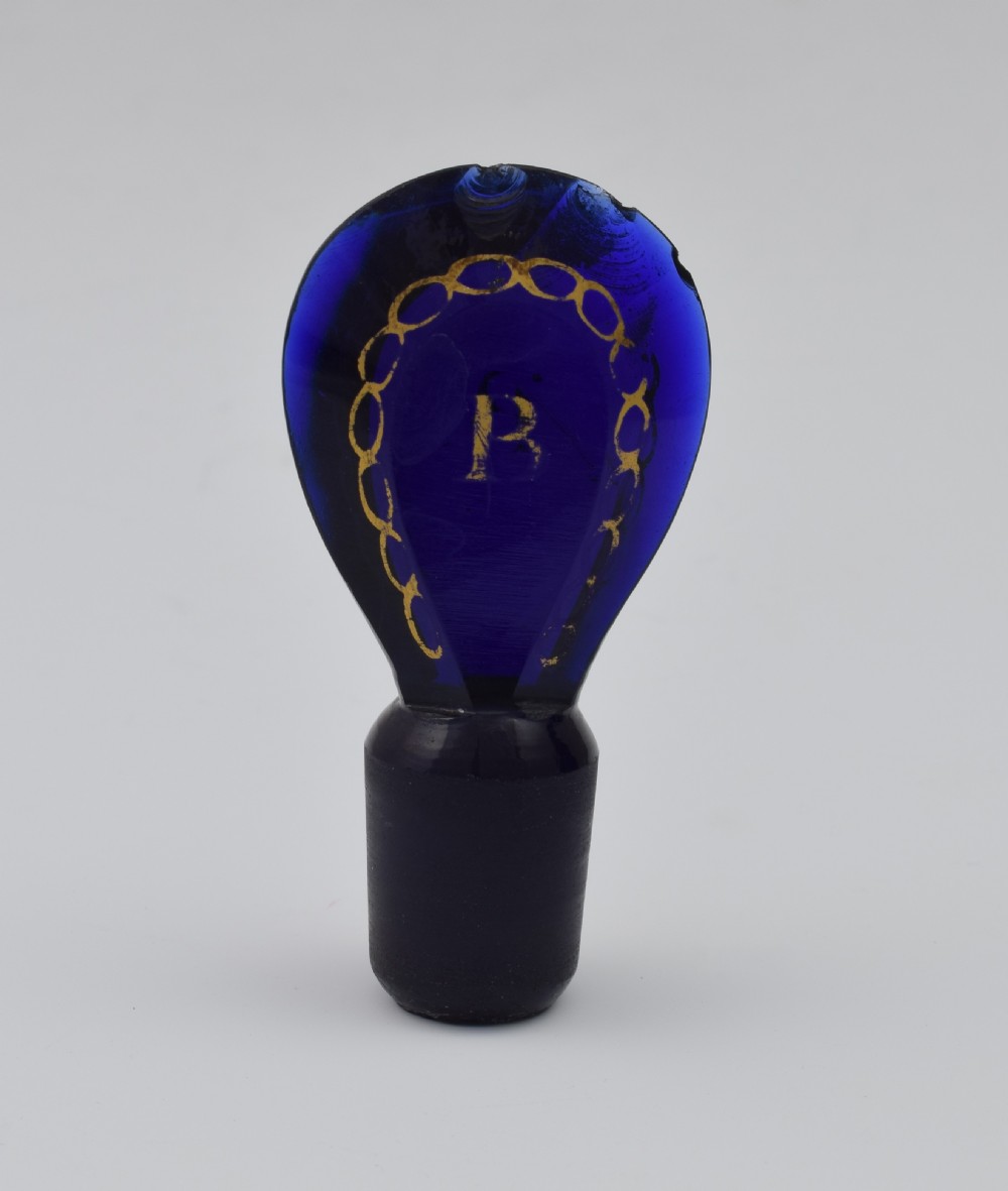 Georgian Bristol Blue Glass Brandy Spirit Decanter c.1810 View VII