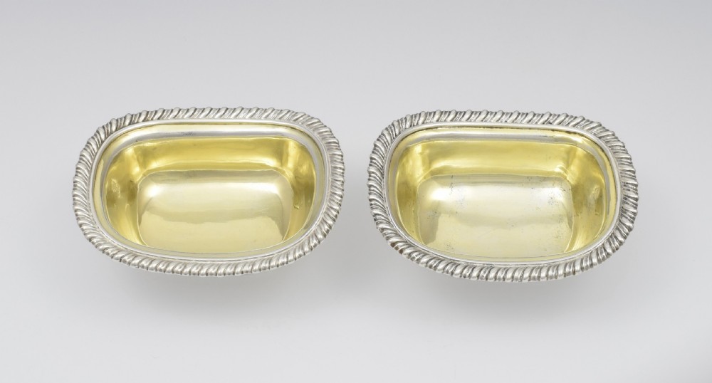Pair Of Georgian Silver Table Salts London 1817 View II