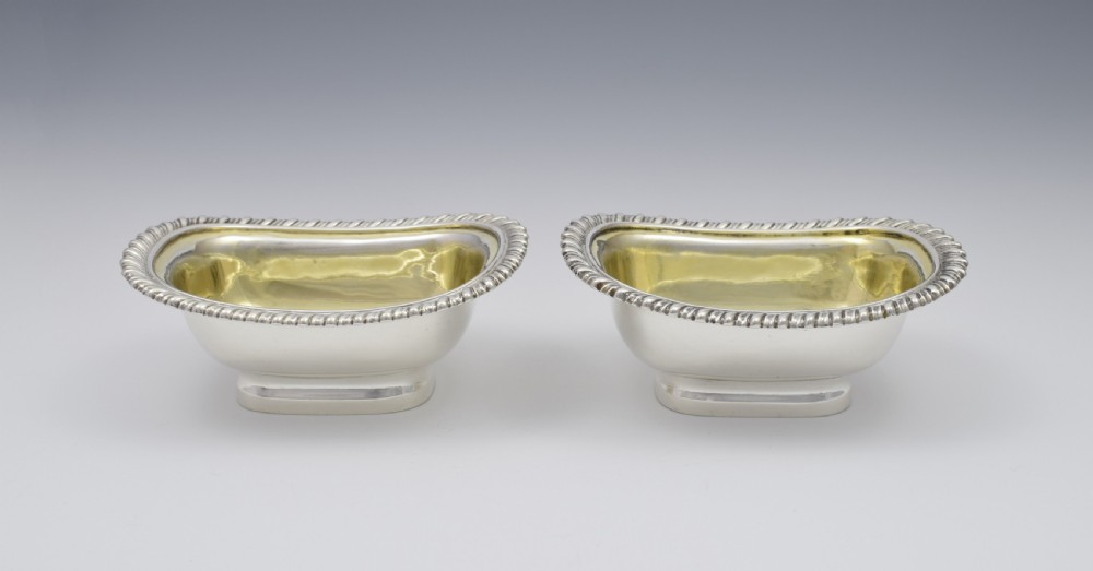 Pair Of Georgian Silver Table Salts London 1817 View III