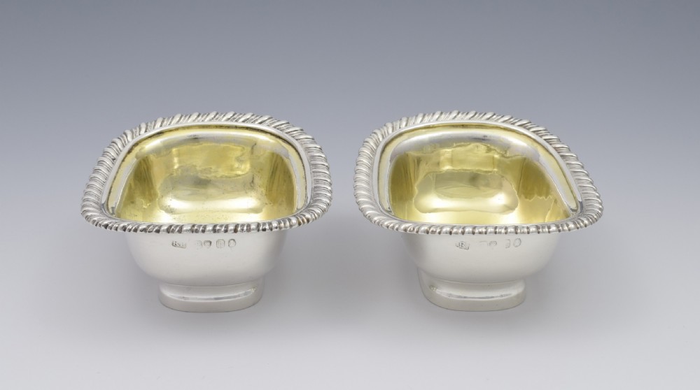 Pair Of Georgian Silver Table Salts London 1817 View VI