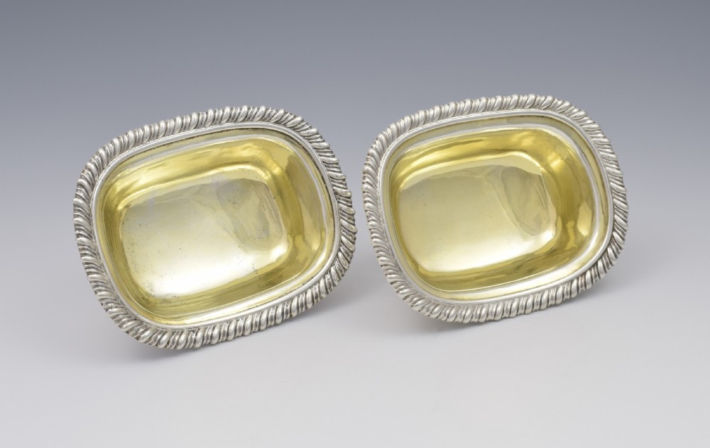 Pair Of Georgian Silver Table Salts London 1817 View VIII