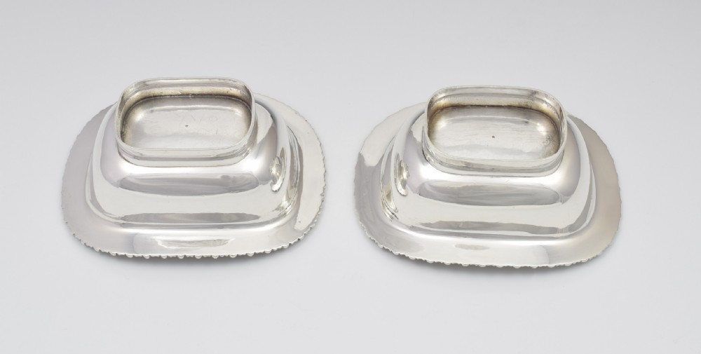 Pair Of Georgian Silver Table Salts London 1817 View IX