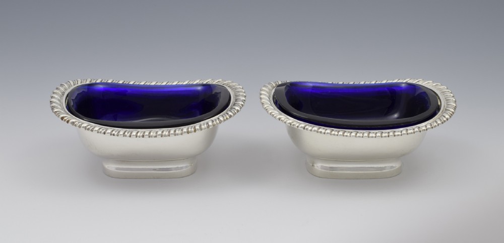 Pair Of Georgian Silver Table Salts London 1817 View XI