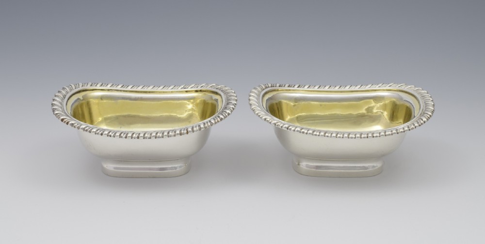 Pair Of Georgian Silver Table Salts London 1817 View XII